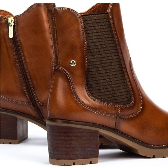 PIKOLINOS Brown Ankle Boots with Side Zipper and Chunky Heel - Picture 5 of 13